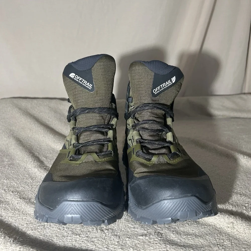 The North Face Offtrail Gore-Tex Mens Size 9 Hiking Boots Olive Green Black